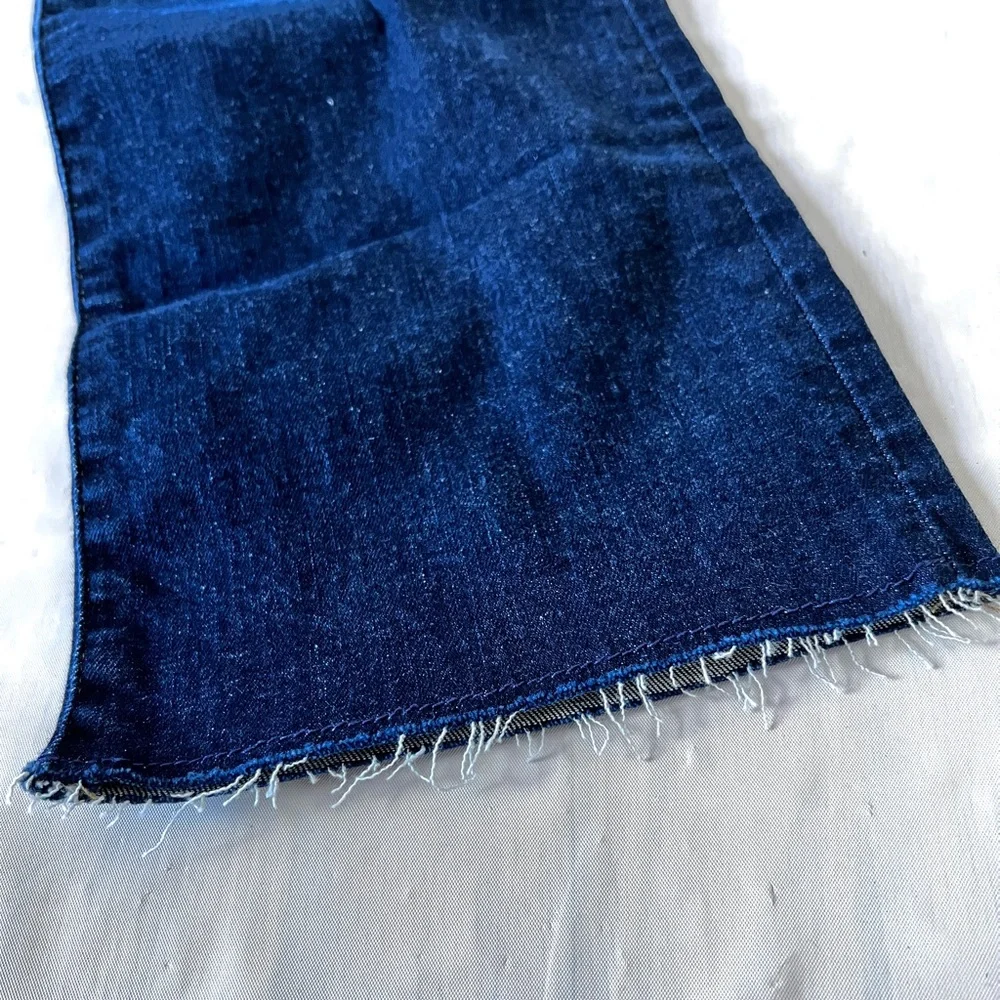 J.Crew '03 Kick Out Jeans kicky raw hem in Dark indigo Wash Size 28 New with tag - Picture 3 of 14